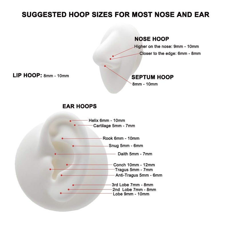 FANSING 20g 6mm Nose Hoop Titanium Cartilage Earring Hoop Small Nose Ring 20g Nose Rings Hoop 20 Gauge Forward Helix Earring Hoop Tragus Earrings Small Hoop Earrings 6mm Nose Hoop - Image 4